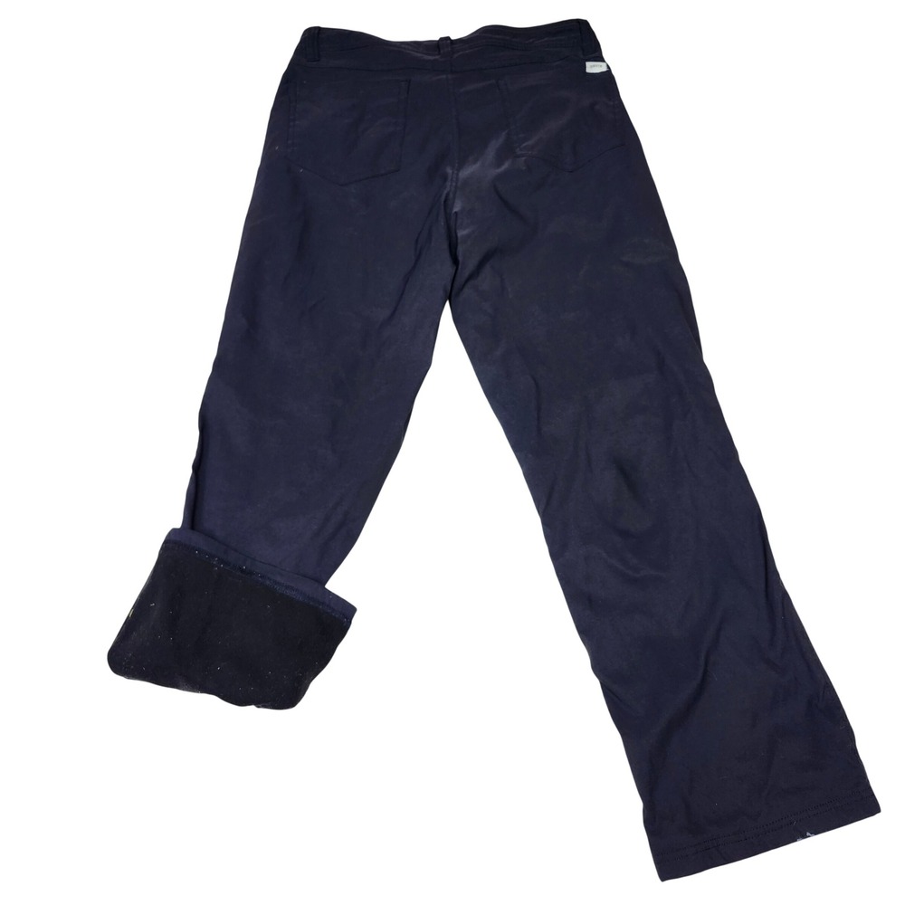 Orvis Fleece Lined Pants Mens 30x29 Black Stretch Nylon Hiking Travel Outdoor